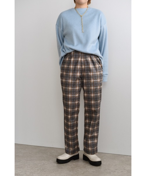palm RICHE(ポームリシュ)の「カットチェックパンツ(その他パンツ・レディース・オフホワイト/グレー/ベージュ・M)」の7枚目の写真