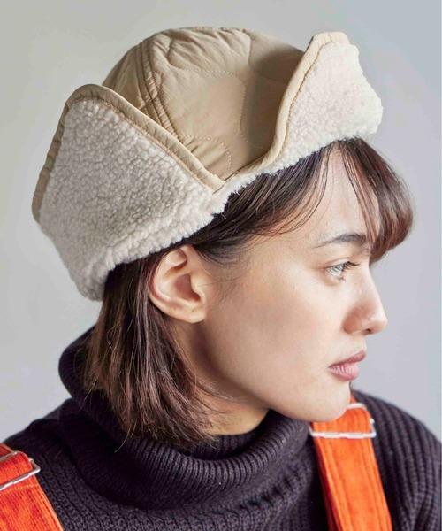 CONTROL FREAK / CTFK（コントロールフリーク）の「CONTROL FREAK(コントロールフリーク)リバーシブルフライトキャップ（キャップ・レディース・ブラック/ベージュ/オレンジ・FREE）」の3枚目の写真