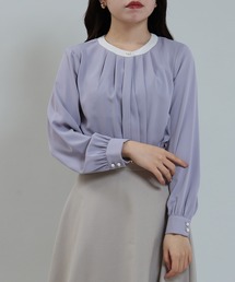 TRUDEA（トルディア）の「バンドカラー配色２WAYブラウス（シャツ/ブラウス）」