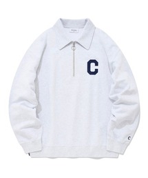 【COVERNAT】C LOGO ARCH COLLEGE COLLAR ZIP-UP / カバーナット C ロゴ アーチ カレッジ カラー ジップアップ