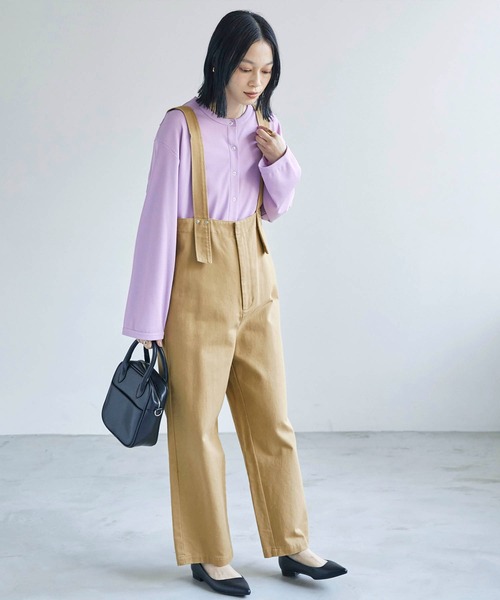 Chaco closet（チャコ クローゼット）の「コットンツイルサロペット（サロペット/オーバーオール・レディース・アイボリー/ベージュ/ブラック・FREE）」の3枚目の写真