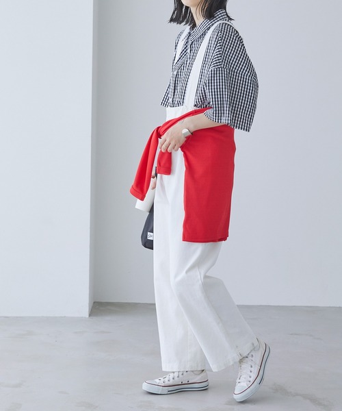 Chaco closet（チャコ クローゼット）の「コットンツイルサロペット（サロペット/オーバーオール・レディース・アイボリー/ベージュ/ブラック・FREE）」の14枚目の写真