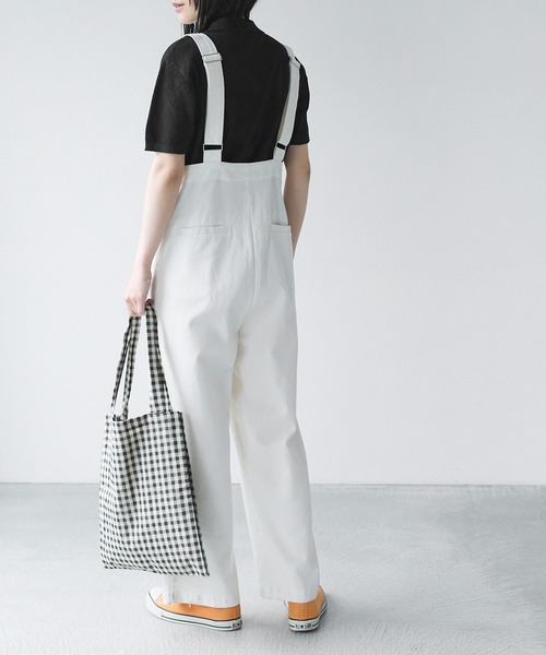 Chaco closet（チャコ クローゼット）の「コットンツイルサロペット（サロペット/オーバーオール・レディース・アイボリー/ベージュ/ブラック・FREE）」の16枚目の写真