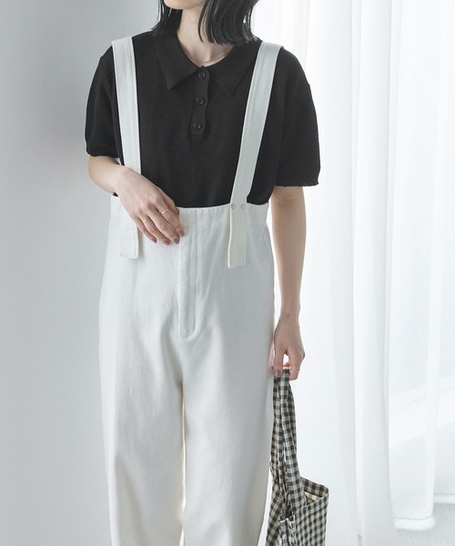 Chaco closet（チャコ クローゼット）の「コットンツイルサロペット（サロペット/オーバーオール・レディース・アイボリー/ベージュ/ブラック・FREE）」の15枚目の写真