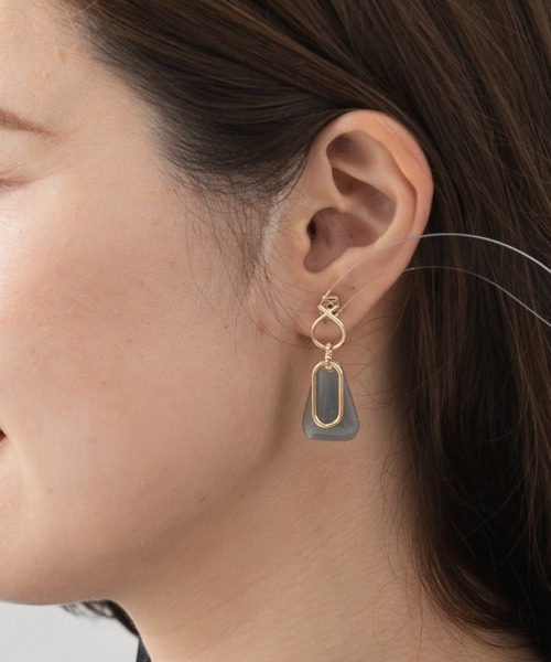 KATHARINE ROSS（キャサリンロス）の「【KATHARINE ROSS】ニュアンスカラ－ピアス（ピアス（両耳用）・レディース・グレー/アイボリー・MEDIUM）」の8枚目の写真