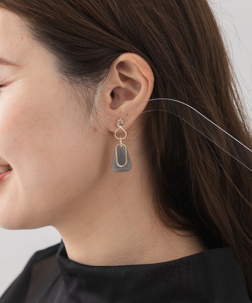 KATHARINE ROSS（キャサリンロス）の「【KATHARINE ROSS】ニュアンスカラ－ピアス（ピアス（両耳用）・レディース・グレー/アイボリー・MEDIUM）」の7枚目の写真