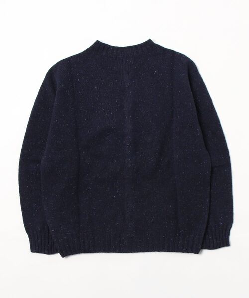 Morris & Sons（モリスアンドサンズ）の「MORRIS & SONS | ドネガルヤーン クルーネックカーディガン MEN（カーディガン/ボレロ・メンズ・ブラウン系その他/ブルー系その他5/ベージュ系その他・2/3）」の4枚目の写真