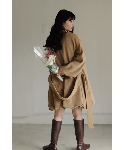 ガウンコート balloon short gown muguet muguet（ミュゲ）の「balloon short gown（ノーカラーコート）」 - WEAR