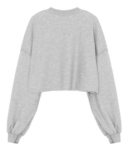 Figments（フィグメンツ）の「オーバーステッチプルオーバー（スウェット・レディース・ブラック/グレー・FREE）」の4枚目の写真