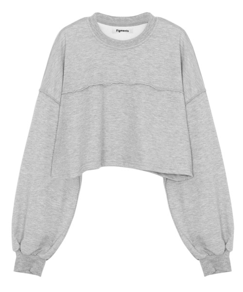Figments（フィグメンツ）の「オーバーステッチプルオーバー（スウェット・レディース・ブラック/グレー・FREE）」の9枚目の写真
