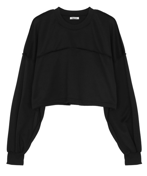 Figments（フィグメンツ）の「オーバーステッチプルオーバー（スウェット・レディース・ブラック/グレー・FREE）」の11枚目の写真