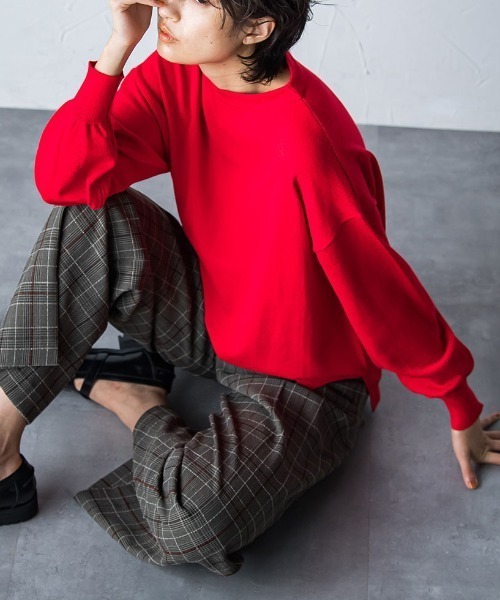 socolla(ソコラ)の「【socolla】抗菌ニットボトルネックプルオーバー(ニット/セーター・レディース・グレー系その他/ブルー/パープル/レッド/ベージュ系その他/オフホワイト/ブラック・M)」の7枚目の写真