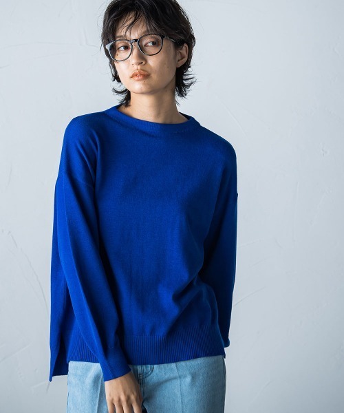 socolla(ソコラ)の「【socolla】抗菌ニットボトルネックプルオーバー(ニット/セーター・レディース・グレー系その他/ブルー/パープル/レッド/ベージュ系その他/オフホワイト/ブラック・M)」の13枚目の写真