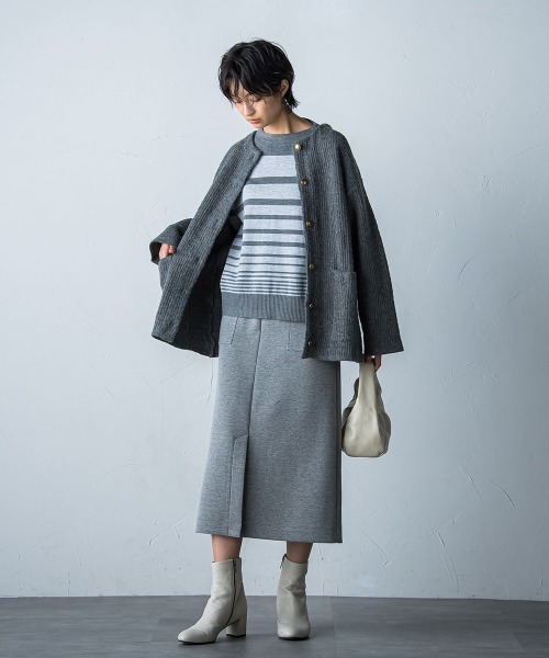 socolla(ソコラ)の「【socolla】抗菌ニットボトルネックプルオーバー(ニット/セーター・レディース・グレー系その他/ブルー/パープル/レッド/ベージュ系その他/オフホワイト/ブラック・M)」の19枚目の写真