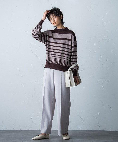 socolla(ソコラ)の「【socolla】抗菌ニットボトルネックプルオーバー(ニット/セーター・レディース・グレー系その他/ブルー/パープル/レッド/ベージュ系その他/オフホワイト/ブラック・M)」の21枚目の写真