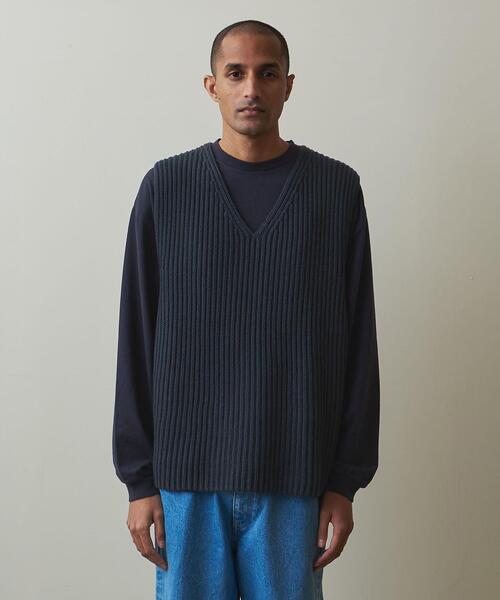 【LT.BLUE】<Steven Alan>ラメ ニット ベスト Steven Alan＞ラメ ニット ベスト