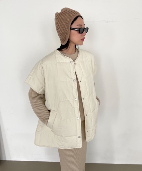 Didot.showroom（ディドット ショールーム）の「フライトニットキャップ（ニットキャップ/ビーニー・レディース・ブラウン/ベージュ/チャコールグレー/アイボリー・FREE）」の13枚目の写真