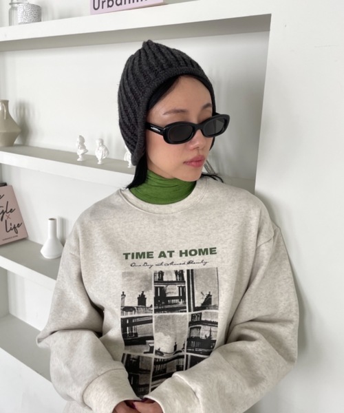 Didot.showroom（ディドット ショールーム）の「フライトニットキャップ（ニットキャップ/ビーニー・レディース・ブラウン/ベージュ/チャコールグレー/アイボリー・FREE）」の5枚目の写真