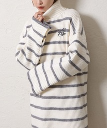 one after another NICE CLAUP | NC刺繍ハイネックニットミニワンピ(ニット/セーター)