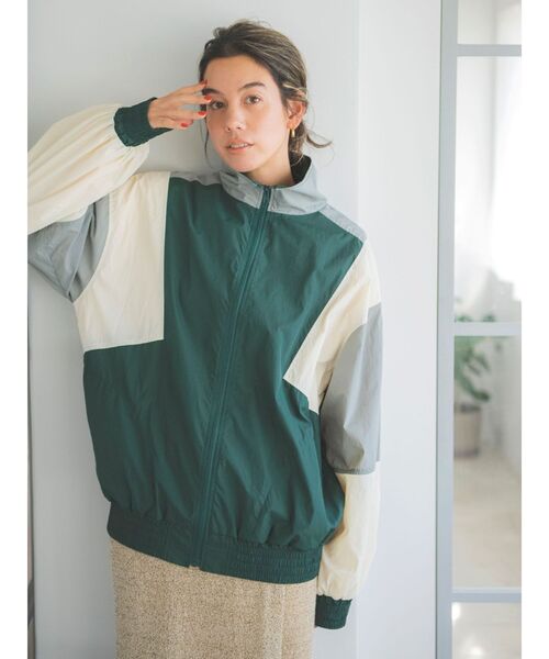 Ungrid（アングリッド）の「カラーブロッキングブルゾン（ブルゾン・レディース・ネイビー/グリーン・FREE）」の3枚目の写真