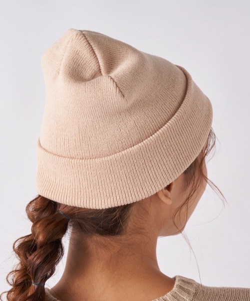 Ocean Pacific（オーシャンパシフィック）の「【OP:オーピー】ニットキャップ　ビーニー　ニット帽　ユニセックス　無地　親子でお揃い　スキー　スノボー（ニットキャップ/ビーニー・メンズ・ベージュ/パープル/グリーン/レッド/ピンク/ライム/オレンジ・FREE）」の12枚目の写真