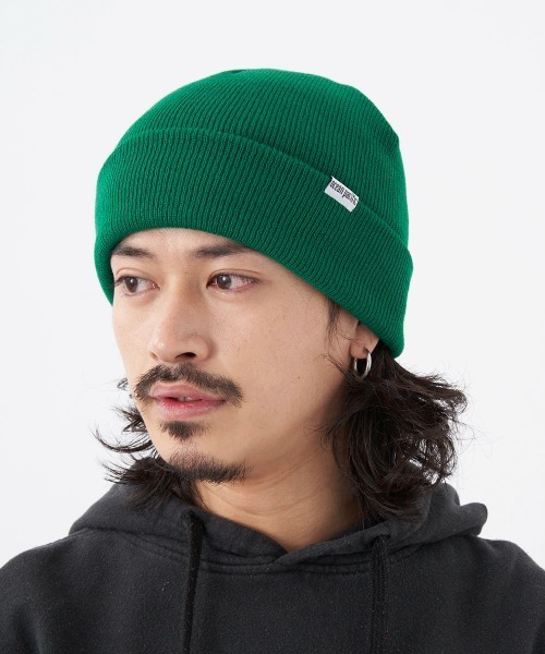 Ocean Pacific（オーシャンパシフィック）の「【OP:オーピー】ニットキャップ　ビーニー　ニット帽　ユニセックス　無地　親子でお揃い　スキー　スノボー（ニットキャップ/ビーニー・メンズ・ベージュ/パープル/グリーン/レッド/ピンク/ライム/オレンジ・FREE）」の13枚目の写真