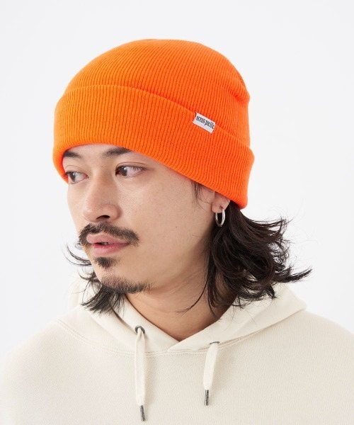 Ocean Pacific（オーシャンパシフィック）の「【OP:オーピー】ニットキャップ　ビーニー　ニット帽　ユニセックス　無地　親子でお揃い　スキー　スノボー（ニットキャップ/ビーニー・メンズ・ベージュ/パープル/グリーン/レッド/ピンク/ライム/オレンジ・FREE）」の16枚目の写真