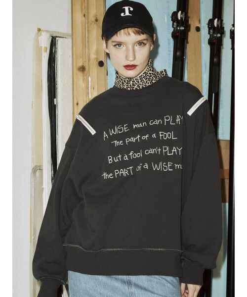 jouetie（ジュエティ）の「ショルダーZIPプルオーバー（スウェット・レディース・オフホワイト/ピンク/ライトブルー/ブラック・MEDIUM）」の6枚目の写真