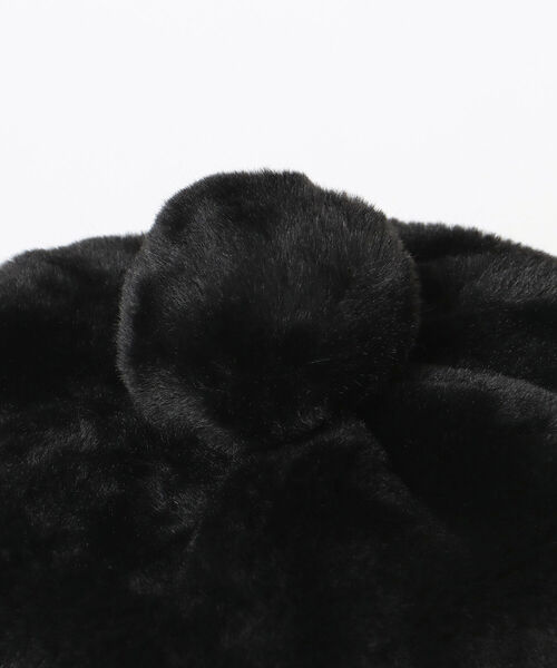 BEAMS mini（ビームスミニ）の「BEAMS mini / フェイクファー ポンポン付き  ベレー（ハンチング/ベレー帽・キッズ・ブラック/オフホワイト/ブラウン系その他4・ONE SIZE）」の7枚目の写真