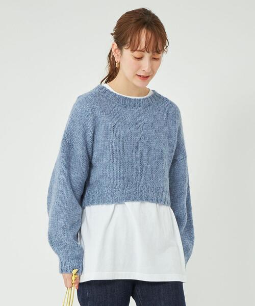 モヘヤミックスハンドプルオーバーニット