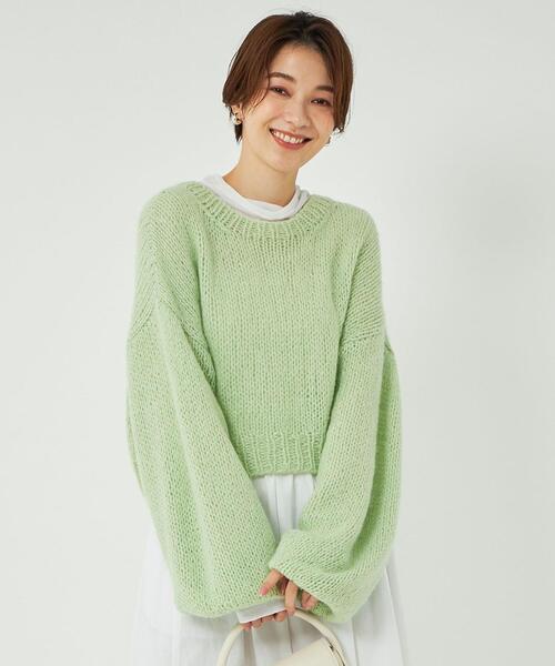 モヘヤミックスハンドプルオーバーニット