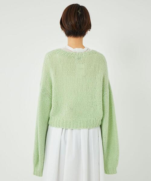 モヘヤミックスハンドプルオーバーニット