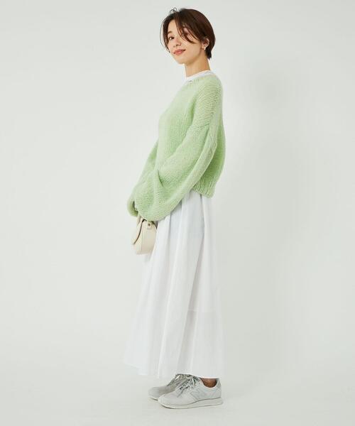 モヘヤミックスハンドプルオーバーニット