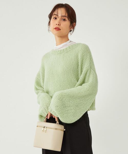 モヘヤミックスハンドプルオーバーニット