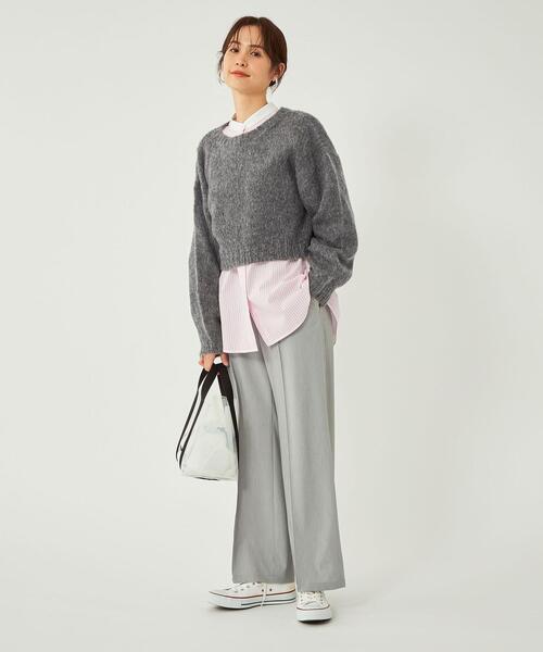 モヘヤミックスハンドプルオーバーニット