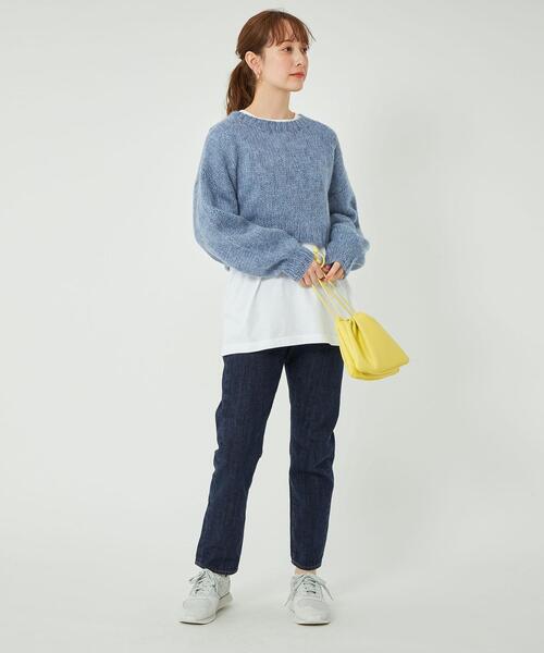 モヘヤミックスハンドプルオーバーニット