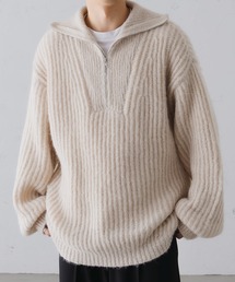 epnok | モヘアライクハーフジップルーズニット(ニット/セーター)