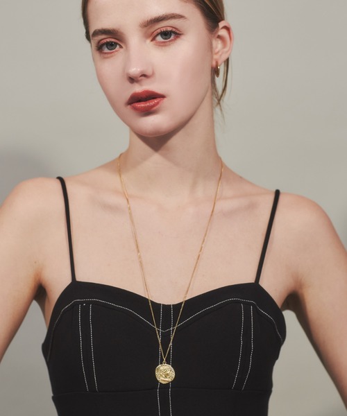 ciite' surgical stainless（シーテサージカルステンレス）の「【 金属アレルギー対応 】 モチーフコインネックレス サージカルステンレス 316L（ネックレス・レディース・ゴールド/シルバー・FREE）」の4枚目の写真