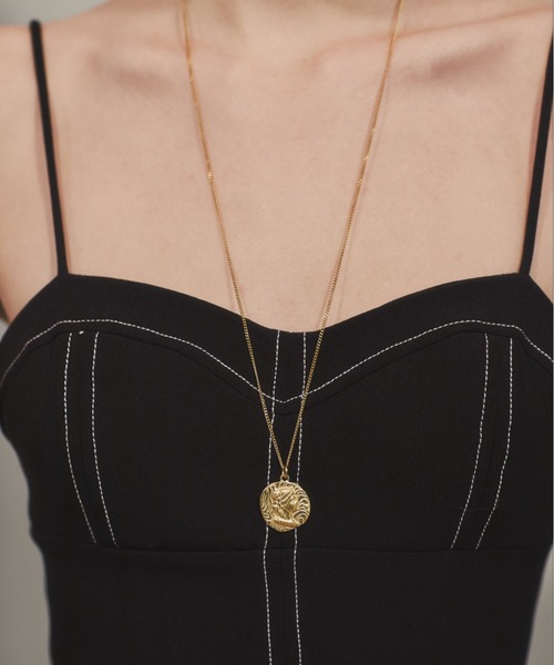 ciite' surgical stainless（シーテサージカルステンレス）の「【 金属アレルギー対応 】 モチーフコインネックレス サージカルステンレス 316L（ネックレス・レディース・ゴールド/シルバー・FREE）」の3枚目の写真