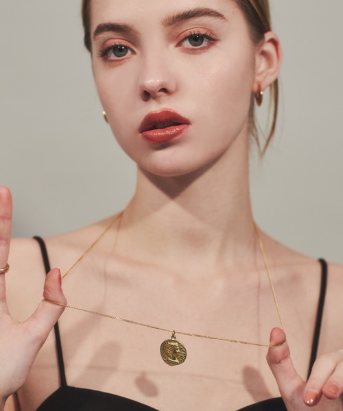 ciite' surgical stainless（シーテサージカルステンレス）の「【 金属アレルギー対応 】 モチーフコインネックレス サージカルステンレス 316L（ネックレス・レディース・ゴールド/シルバー・FREE）」の6枚目の写真