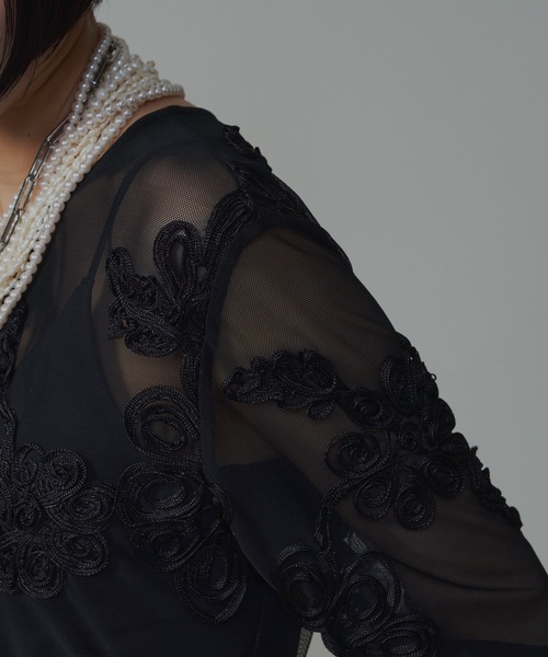 yae（ヤエ）の「テープ刺繍チュールトップス（シャツ/ブラウス・レディース・ホワイト/その他/ブラック・FREE）」の21枚目の写真