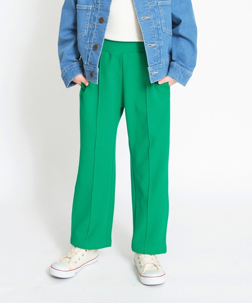 BRANSHES（ブランシェス）の「センタープレス風ロングパンツ（スラックス・キッズ・ブルー/ブラック/グリーン/ピンク/ネイビー/サックスブルー・120/130/110/100/150/140/90）」の3枚目の写真