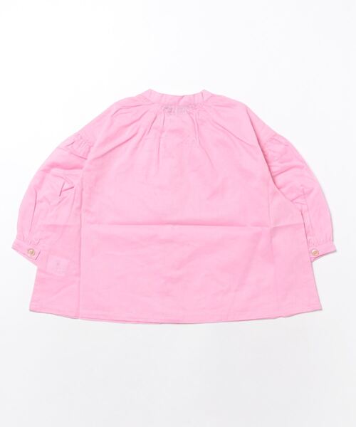 A BOND（アボンド）の「バンドカラーギャザーシャツ(90～130cm)（シャツ/ブラウス・キッズ・チャコール/ベージュ/ピンク/ライトグリーン・90/100/110/120/130）」の5枚目の写真
