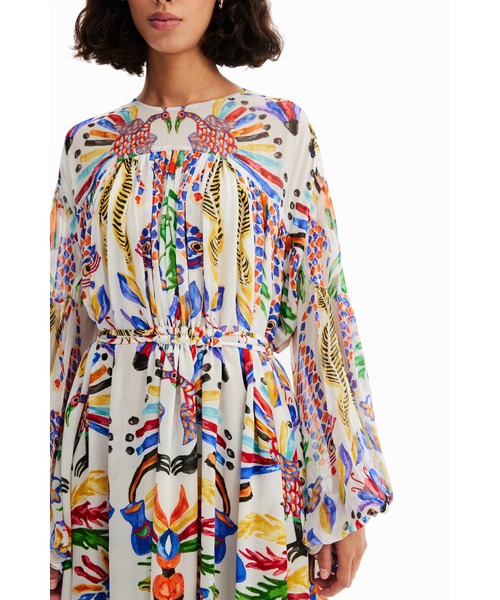 ✨️Desigual×Stella 取付ける Jeanロングスリーブワンピース（ホワイト）