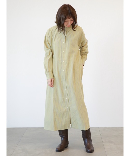ルネ♡ストライプワンピース 3.1 Phillip Lim｜Vネックスストライプシャツワンピース