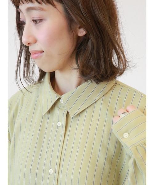 Lugnoncure（ルノンキュール）の「ネルストライプシャツ