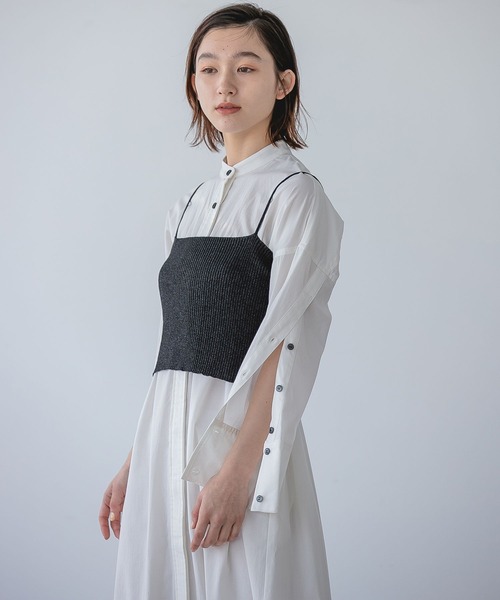 e/rm（イーアールエム）の「【e/rm】ボタンスリーブシャツワンピース（ワンピース・レディース・ライトブルー/オフホワイト/ライトイエロー・FREE）」の11枚目の写真