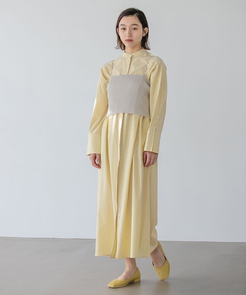 e/rm（イーアールエム）の「【e/rm】ボタンスリーブシャツワンピース（ワンピース・レディース・ライトブルー/オフホワイト/ライトイエロー・FREE）」の8枚目の写真