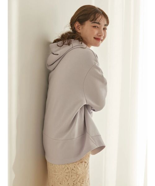 AMERICAN HOLIC（アメリカンホリック）の「フーディー裏毛切り替えプルオーバー（Tシャツ/カットソー・レディース・ラベンダー/ライトイエロー/サックスブルー/オフホワイト・L/M）」の5枚目の写真