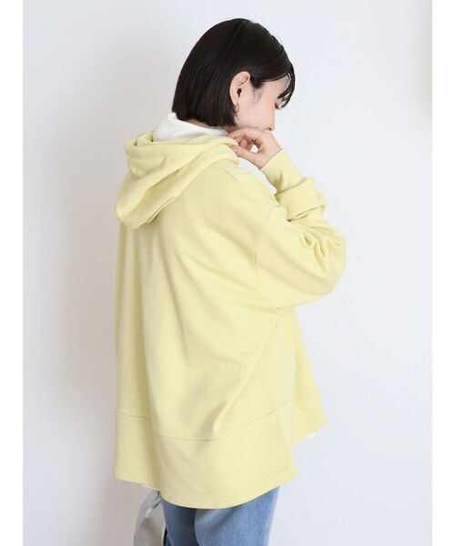 AMERICAN HOLIC（アメリカンホリック）の「フーディー裏毛切り替えプルオーバー（Tシャツ/カットソー・レディース・ラベンダー/ライトイエロー/サックスブルー/オフホワイト・L/M）」の13枚目の写真